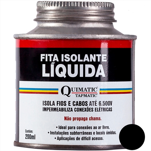 Fita Isolante Líquida 200 ML Preta